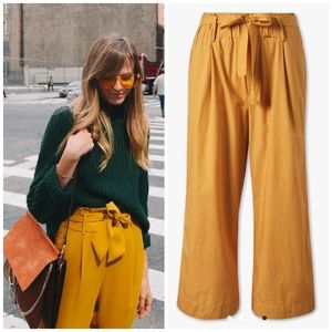 C & A Yessica // Wide Leg Tie Waist Mustard Yellow